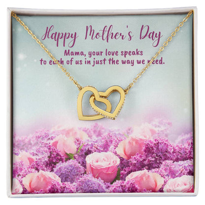 Mother'S Day Two Hearts Sp009 Interlocking Hearts Necklace