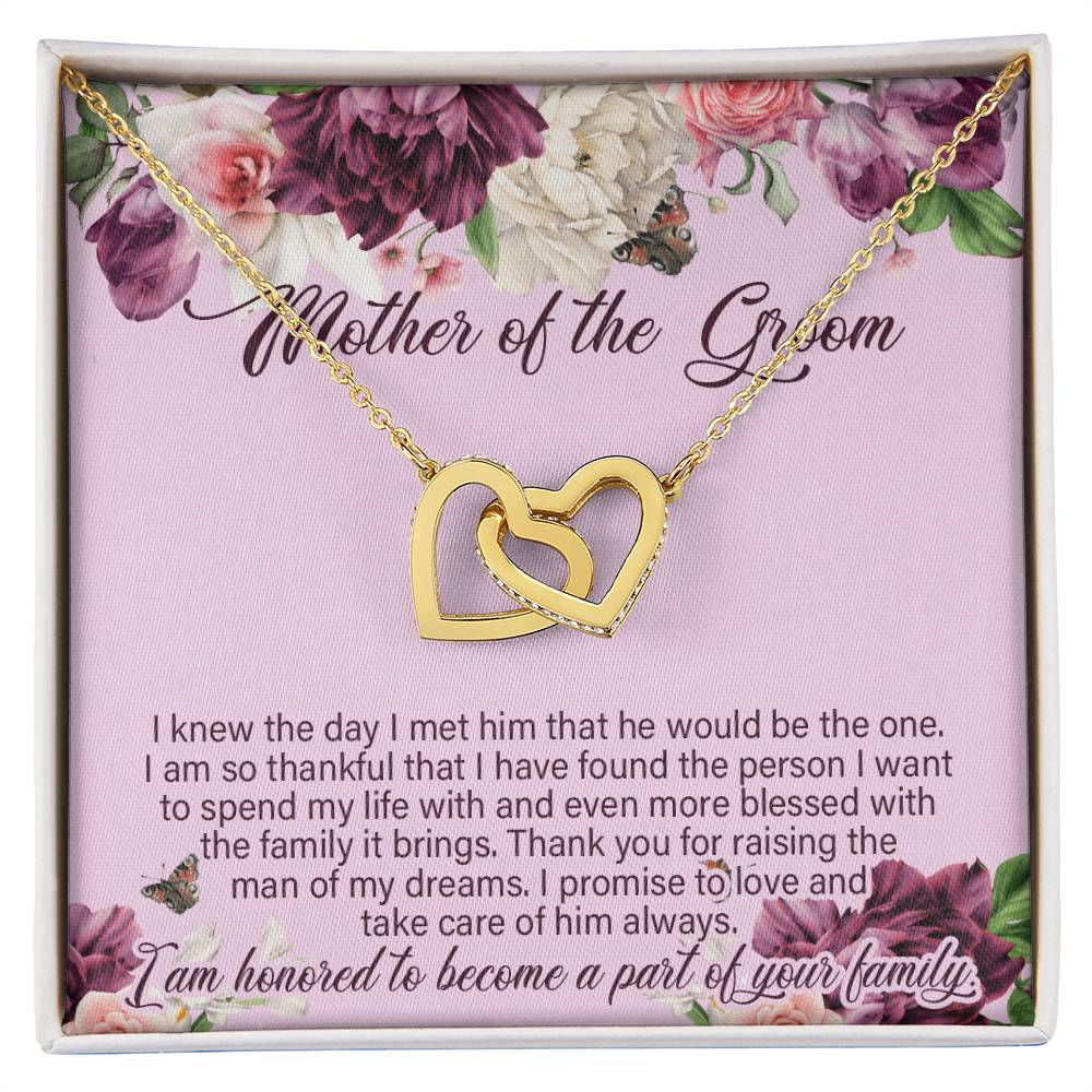 Mother Of The Groom Gift From Bride Mother Of The Groom Interlocking Heart Necklacepersonalized Gift For Mother Of The Groom Wedding Gift Interlocking Hearts Necklace