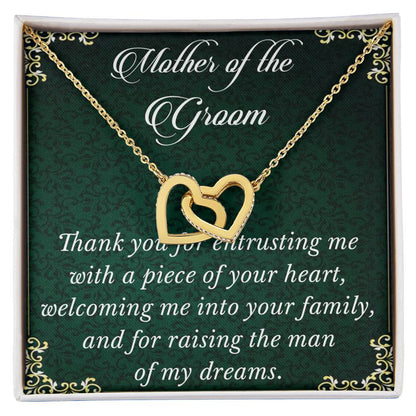 Mother Of The Groom Necklace From Bridemother In Law Necklacegroom'S Mother Interlocking Hearts Necklace Mother Of The Groom Wedding Gift