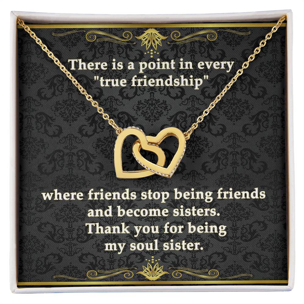 Interlocking Hearts Necklace - Eudora Collection