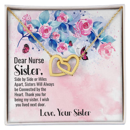 Dear Nurse Sister - Interlocking Heart Necklace Interlocking Hearts Necklace