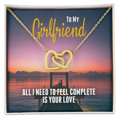 Perfect Gift For Girlfriend - Interlocking Hearts Necklace