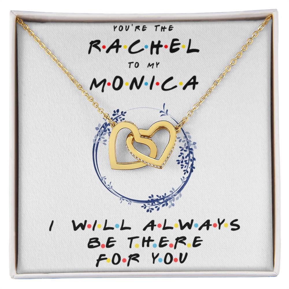 You'Re The Monica To My Phoebe Necklace Gift Bestfriend Birthday Gift Best Friend Gifts Friends Tv Show Necklace Friendship Necklace Interlocking Hearts Necklace