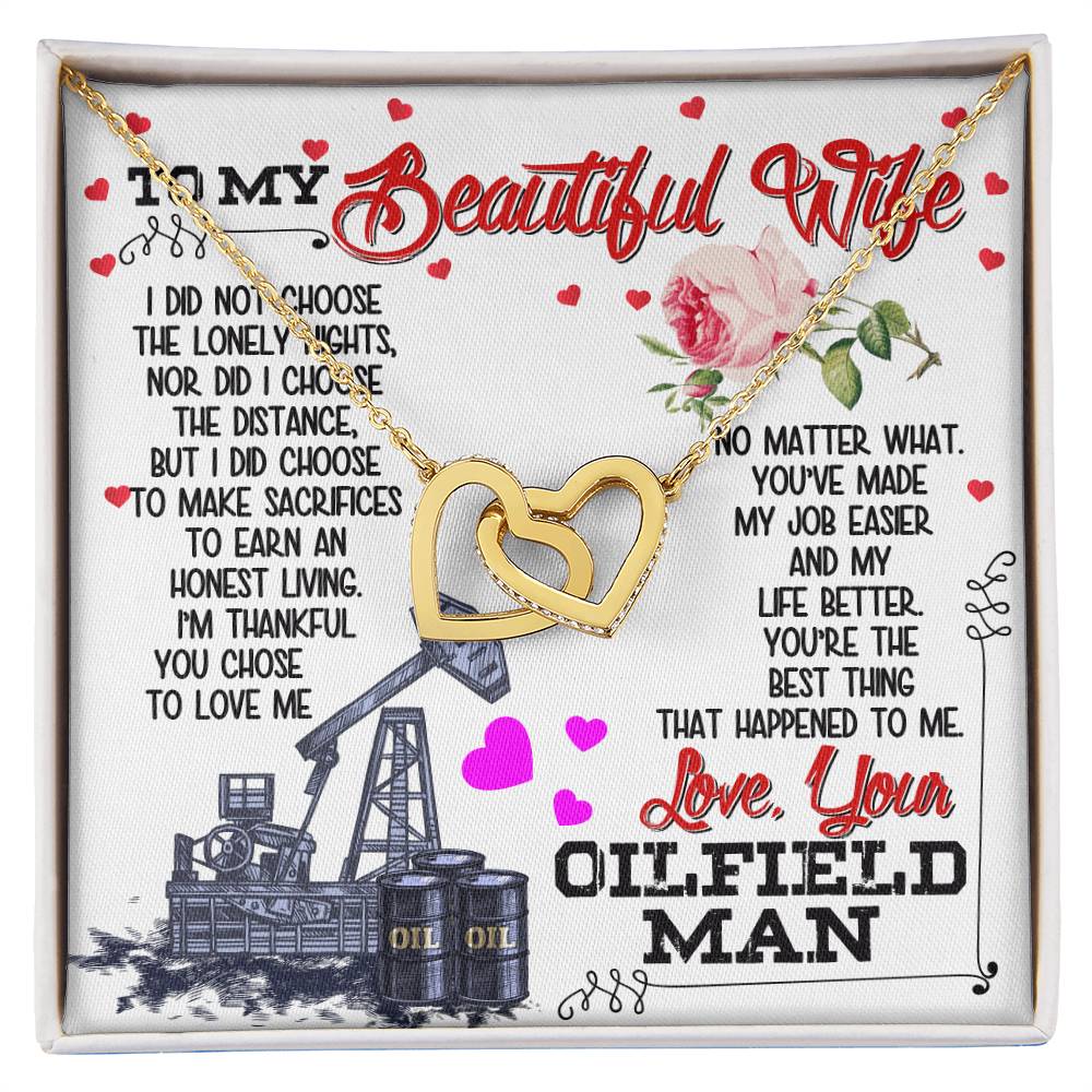 Oilfield Man'S Wife - Interlocking Heart Necklace Interlocking Hearts Necklace