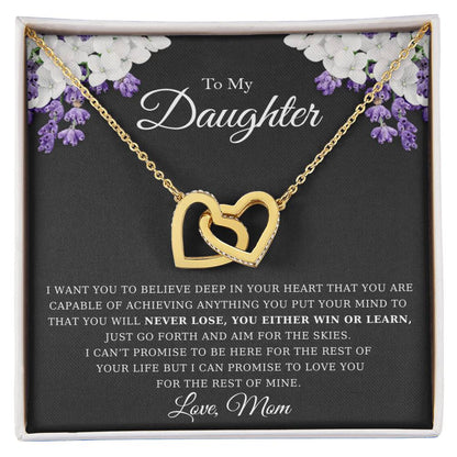 Gift For Daughter From Mom To My Daughter Daughter Birthday Jewelry Gift Grown Up Daughter Necklace From Mom Interlocking Hearts Necklace