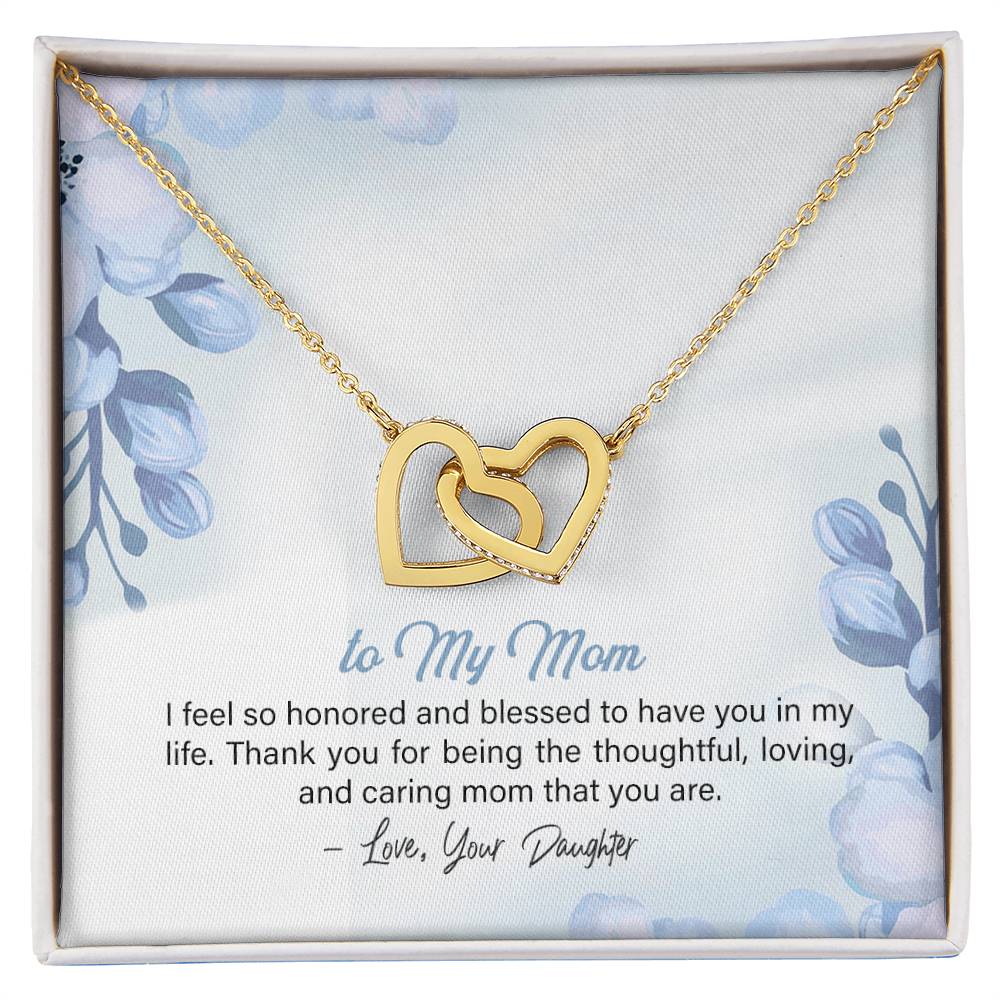 Amazing Gift For Your Mom Interlocking Hearts Necklace