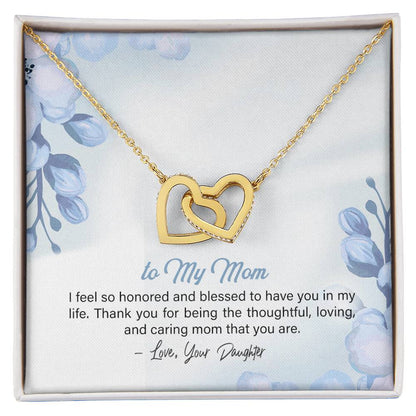 Amazing Gift For Your Mom Interlocking Hearts Necklace