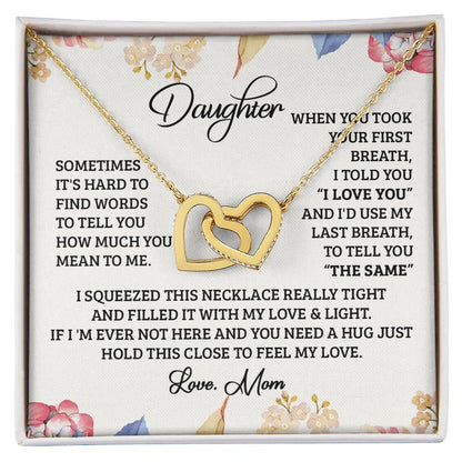 Use Last Breath Interlocking Hearts Necklace