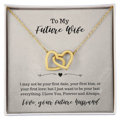 To My Future Wife Necklace Interlocking Hearts Necklace