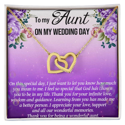 Aunt Of The Bride Gift Aunt Wedding Gift Aunt Of The Bride Interlocking Hearts Necklacewedding Gift For Auntaunt Necklacethank You Gift