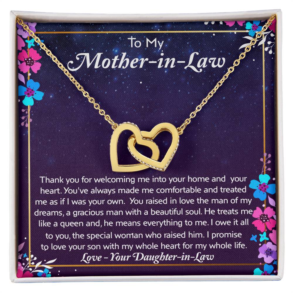 To My Mother In Law - You'Re A Special Woman - Necklace Interlocking Hearts Necklace