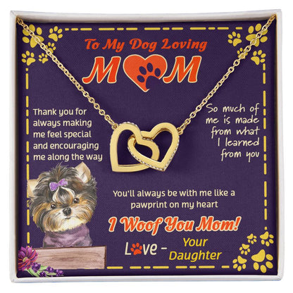To My Mom - You'Ll Always Be With Me - Necklace Interlocking Hearts Necklace
