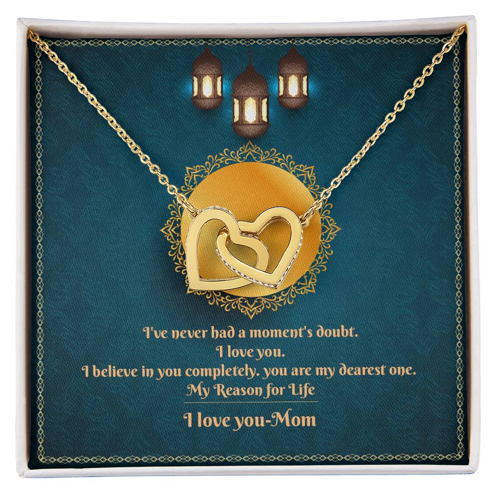 Mom Personalized Gift Interlocking Hearts Necklace
