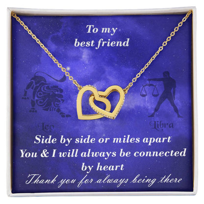 Leo To Libra Best Friend Interlocked Hearts Necklace Interlocking Hearts Necklace