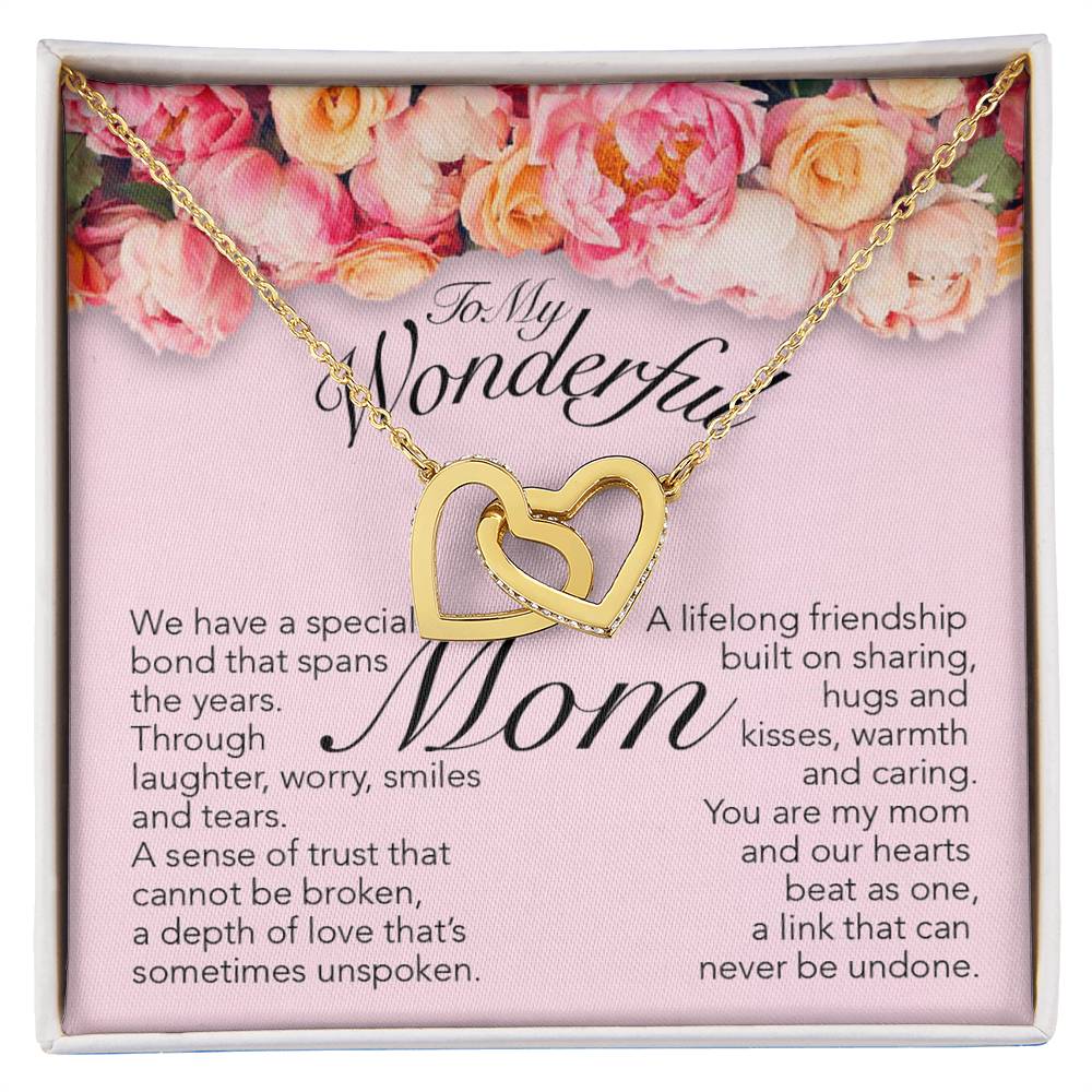 Wonderful Mom Interlocking Hearts Necklace