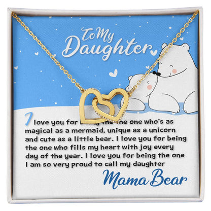 Mama Bear Interlocking Hearts Necklace