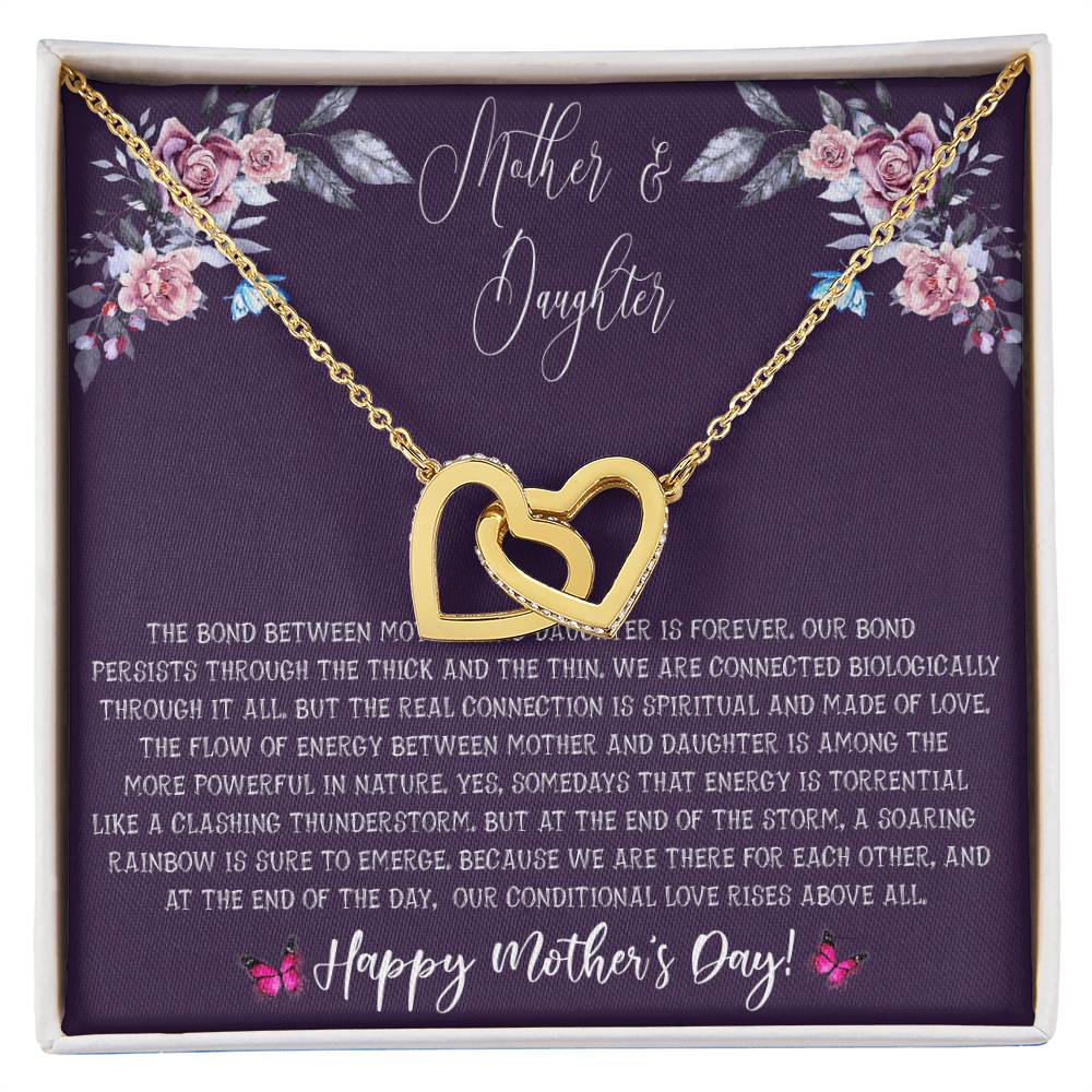 Mother'S Day Gift From Daughter - Mother Daughter Necklace Gifts For Mom Interlocking Hearts Necklace