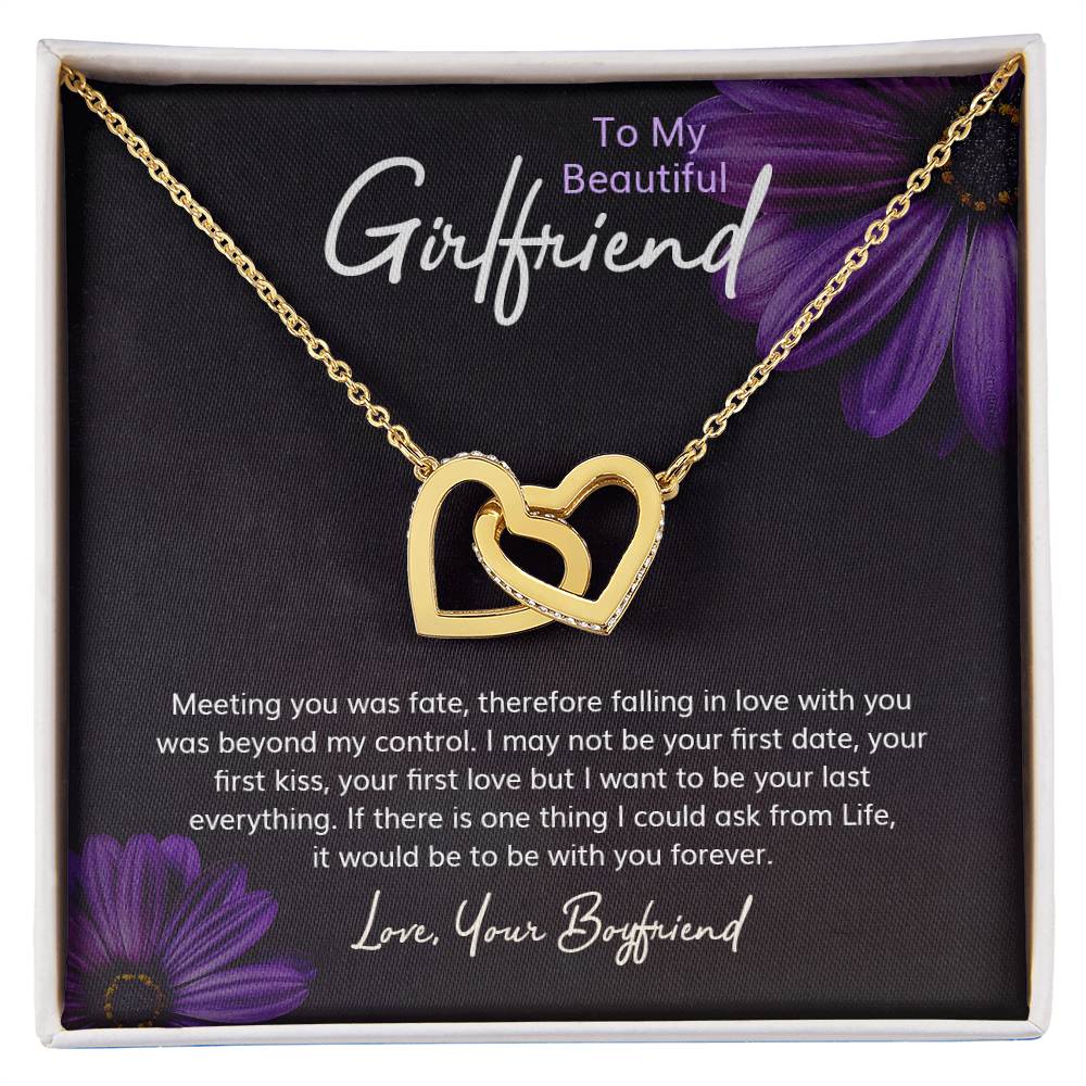 Interlocking Hearts - Romantic Girlfriend Necklace Gift Interlocking Hearts Necklace