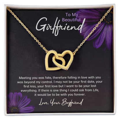Interlocking Hearts - Romantic Girlfriend Necklace Gift Interlocking Hearts Necklace