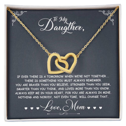 If Ever There Is A Tomorrow - Love Mom - Double Hearts Interlocking Hearts Necklace