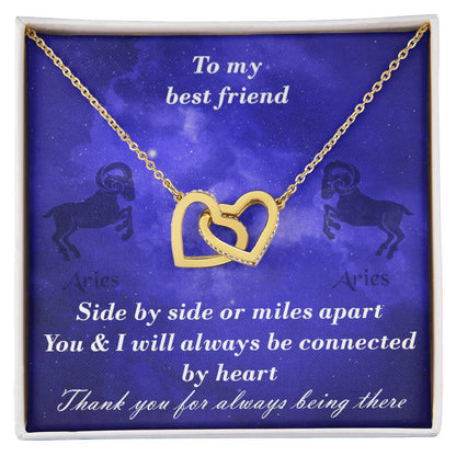 Aries To Aries Best Friend Interlocked Hearts Necklace Interlocking Hearts Necklace