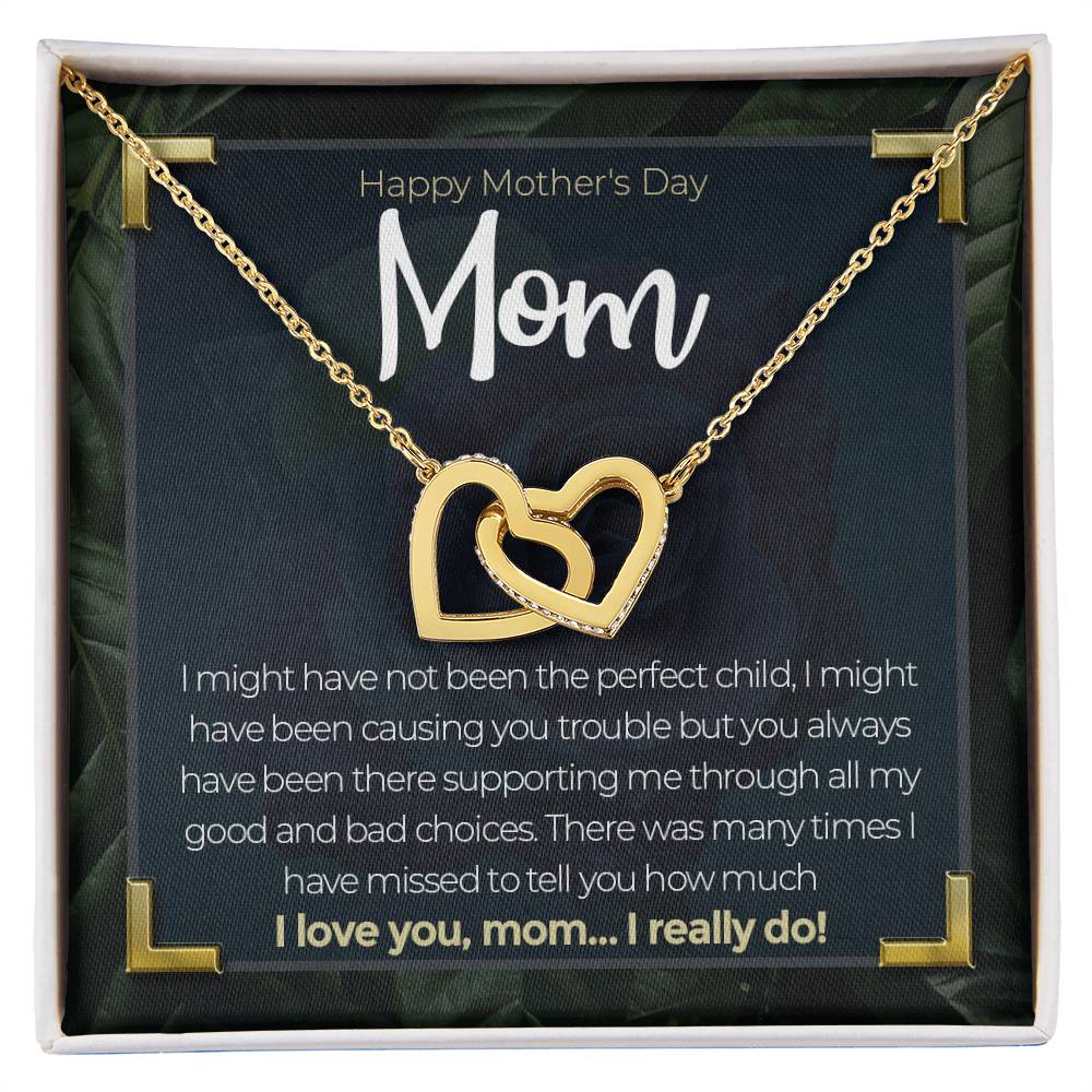 Happy Mother'S Day - Interlocking Hearts Necklace