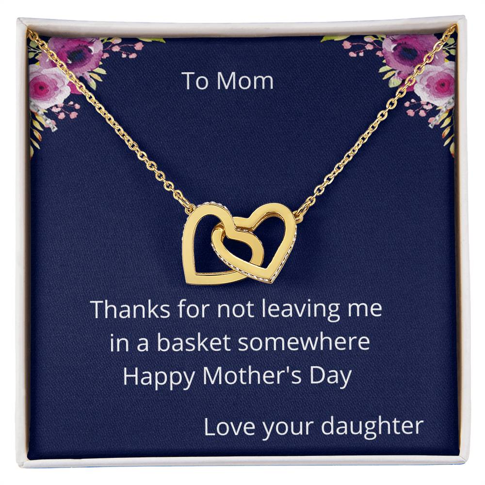 Thanks For Not Two Hearts Necklace Interlocking Hearts Necklace