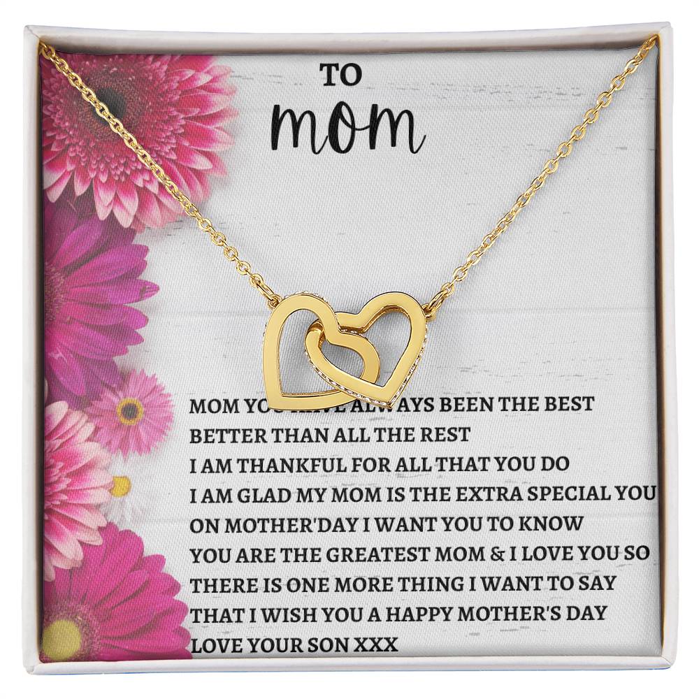 Limited Mothers Day Stock Interlocking Hearts Necklace