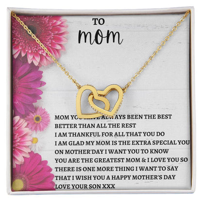 Limited Mothers Day Stock Interlocking Hearts Necklace