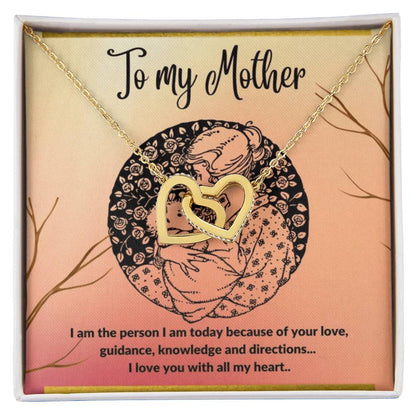 To My Mother - Interlocking Hearts Necklace