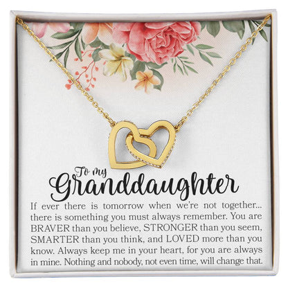 Infinity Love - To Granddaughter Interlocking Hearts Necklace