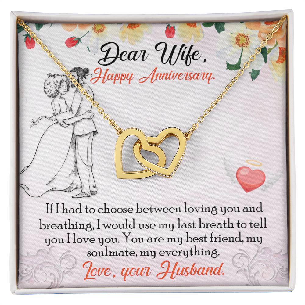 Best Romantic Anniversary Gift For Wife Interlocking Hearts Necklace