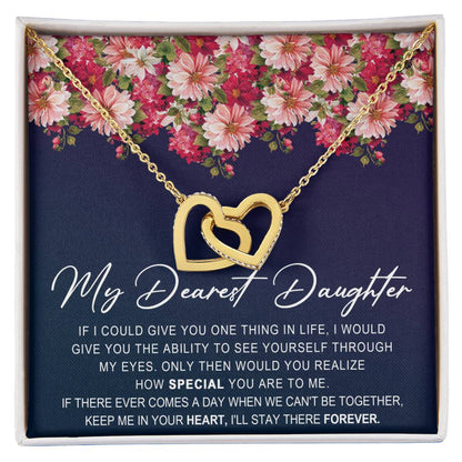 Surprise Gift For Daughter Interlocking Hearts Necklace