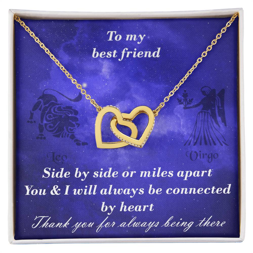 Leo To Virgo Best Friend Interlocked Hearts Necklace Interlocking Hearts Necklace