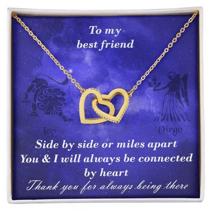 Leo To Virgo Best Friend Interlocked Hearts Necklace Interlocking Hearts Necklace
