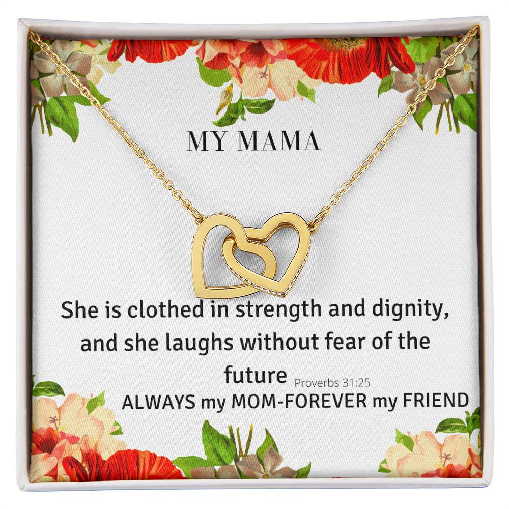 Gift For Mom-Necklace For Mama Interlocking Hearts Necklace
