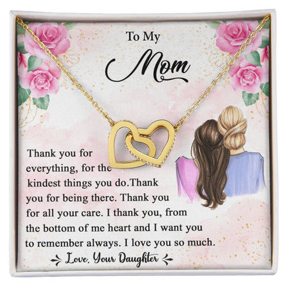 Mother'S Day Gift 2021 - Mother'S Day Gift Form Daughter Interlocking Hearts Necklace