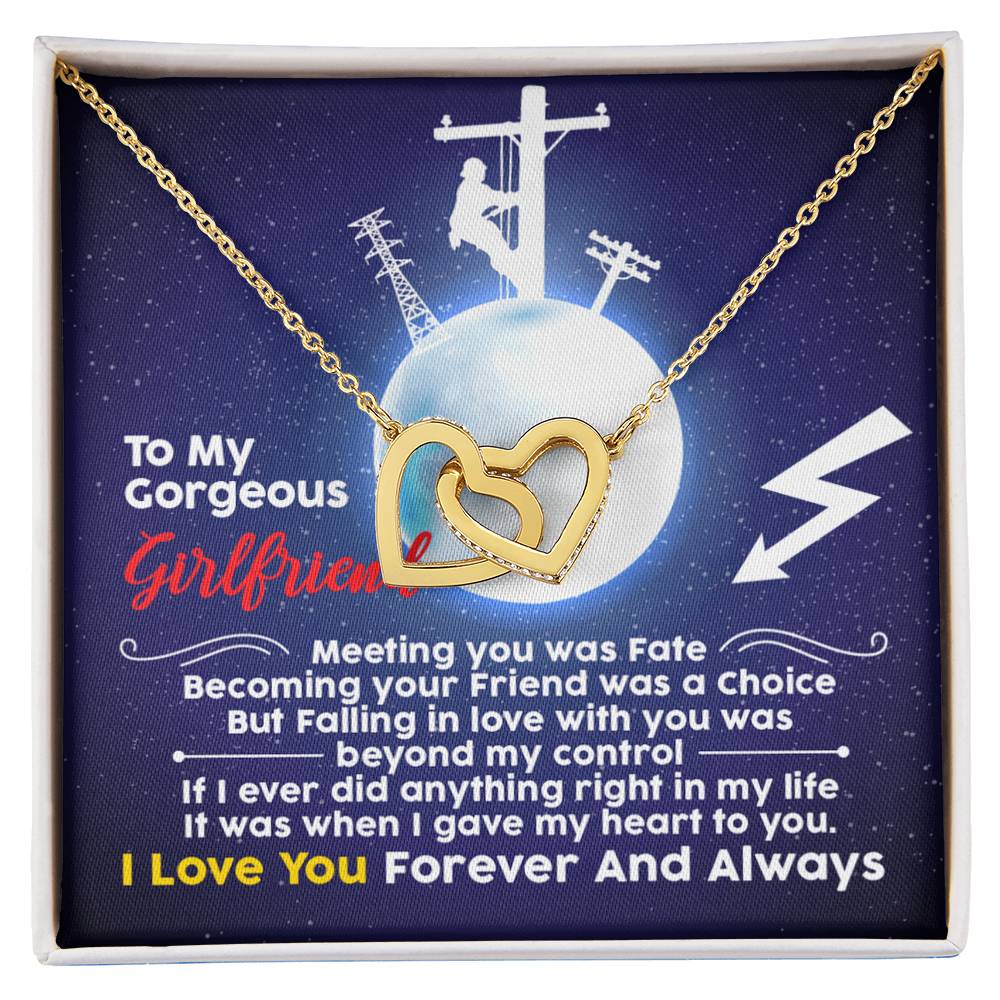 Lineman'S Girlfriend - Interlocking Heart Necklace Interlocking Hearts Necklace