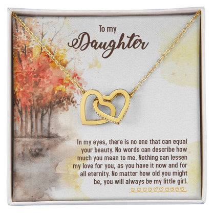 Interlocked Hearts Necklace - For Daughter Interlocking Hearts Necklace