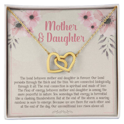 To My Daughter - Interlocking Hearts Necklace