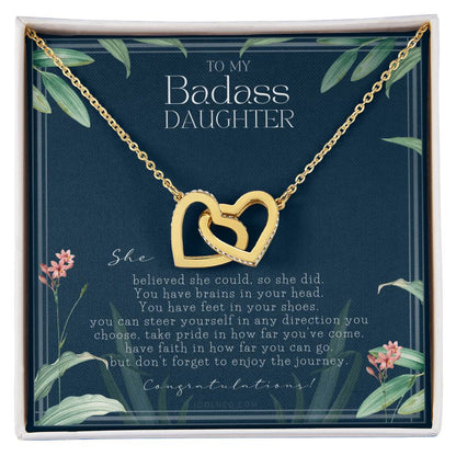 Graduation Gift Necklace For Daughter College Graduation Gift For Her High School Senior Graduation Mba Phd Master Class Of 2021 Interlocking Hearts Necklace
