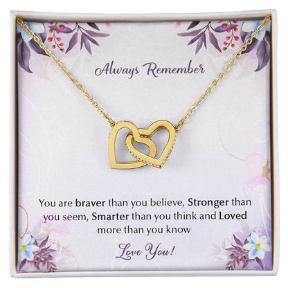 Always Remember Interlocking Hearts Necklace