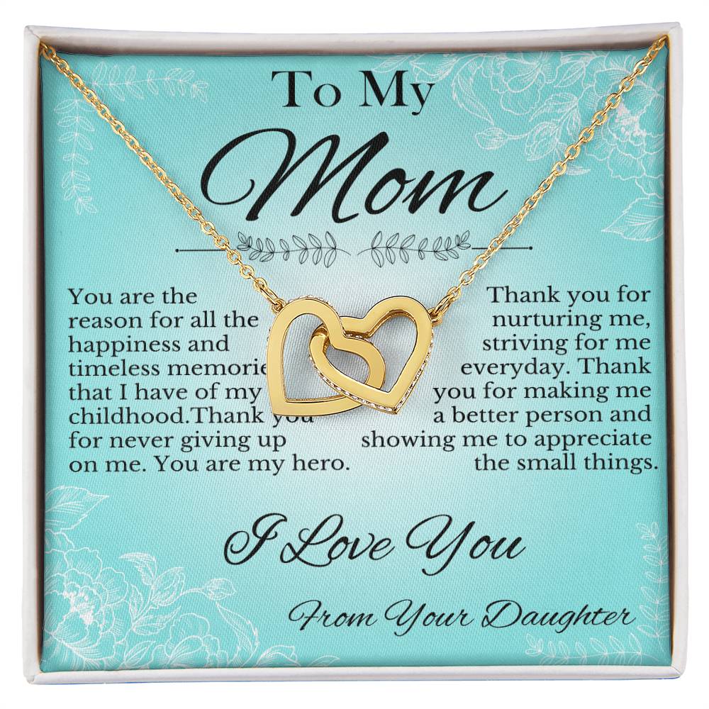 Mother'S Day Gifts From Daughter Gift Ideas 2021 Best Gifts For Mom 2021 Two Hearts Interlocking Hearts Necklace