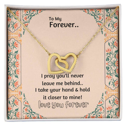 To My Forever Interlocking Hearts Necklace