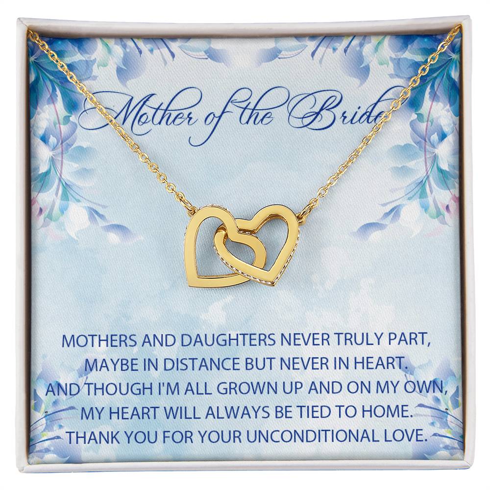 Mother Of The Bride Gift From Daughter Mother Of The Bride Wedding Gift Personalized Mother Of The Bride Interlocking Hearts Necklace Gift