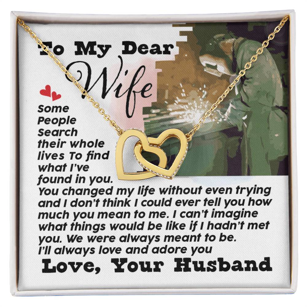 Welder'S Wife - Interlocking Heart Necklace Interlocking Hearts Necklace