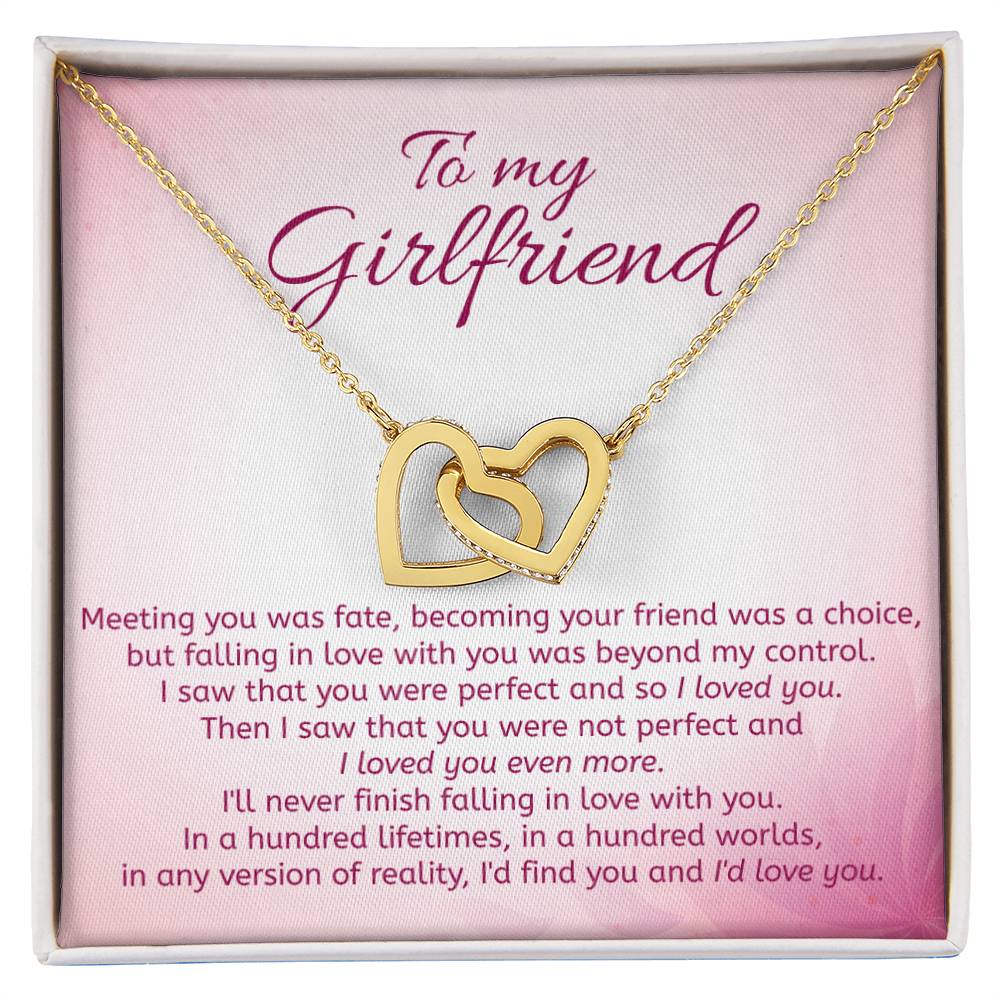 Interlocking Hearts Necklace For Your Girl