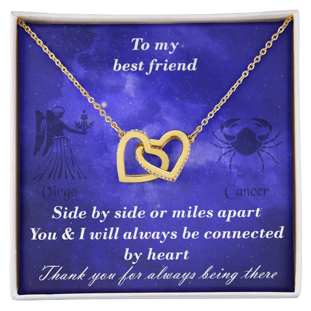 Virgo To Cancer Best Friend Interlocked Hearts Necklace Interlocking Hearts Necklace