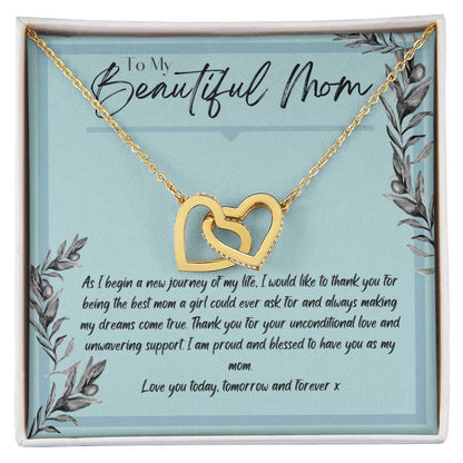 Mother Interlocking Hearts Necklace