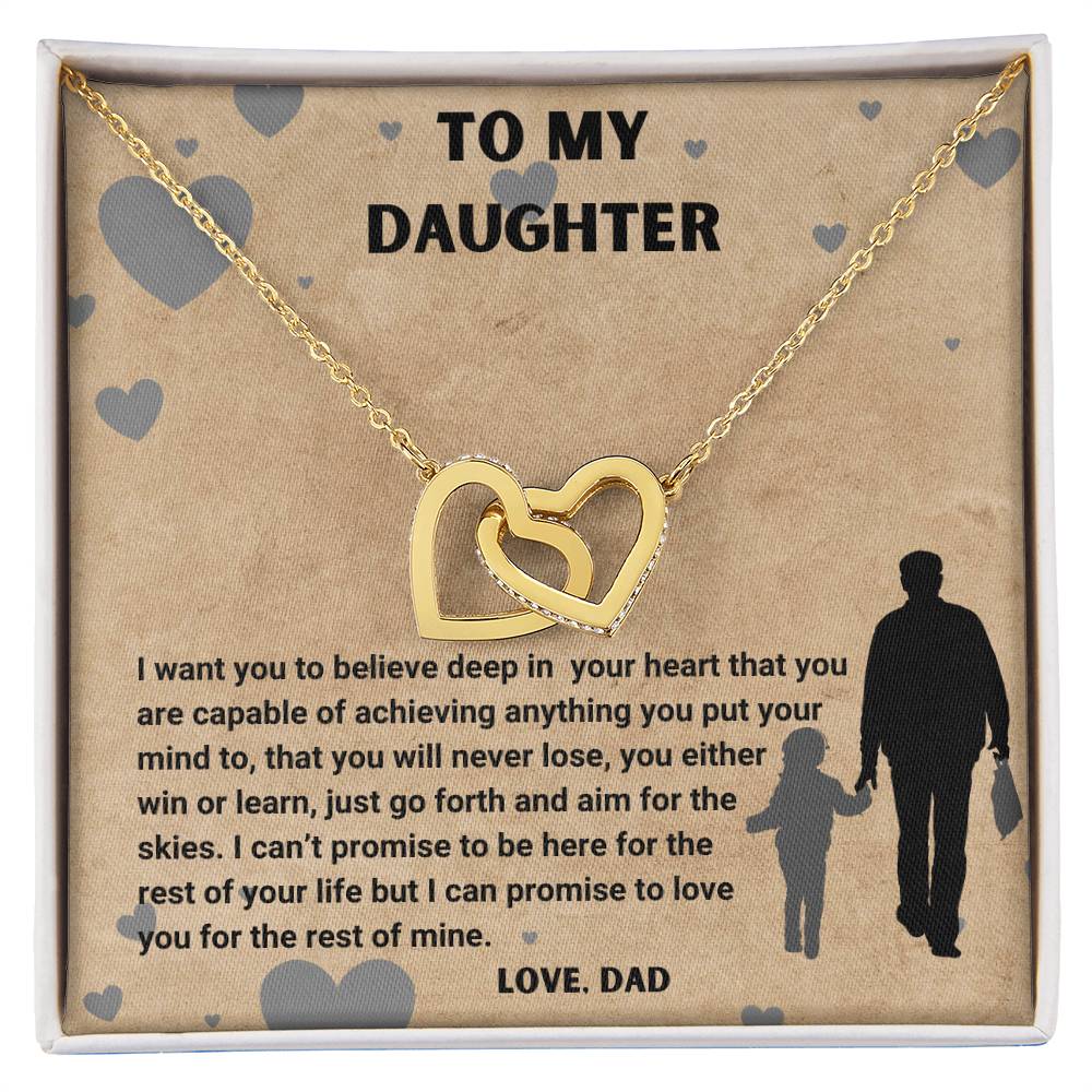 To My Daughter ?? Interlocking Hearts Necklace
